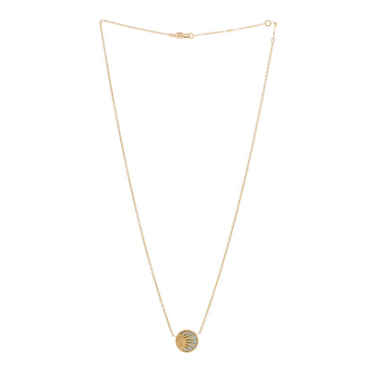 Christian Dior 18K Yellow Gold Platinum Diamond Black Onyx Mother of Pearl Rose Celeste Pendant Necklace 3 of 5