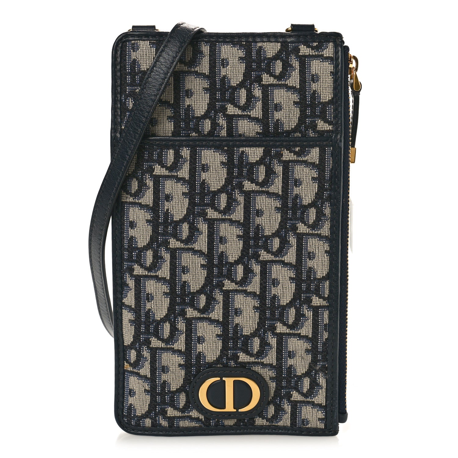 Christian Dior Oblique 30 Montaigne Long Wallet Blue 1 of 7