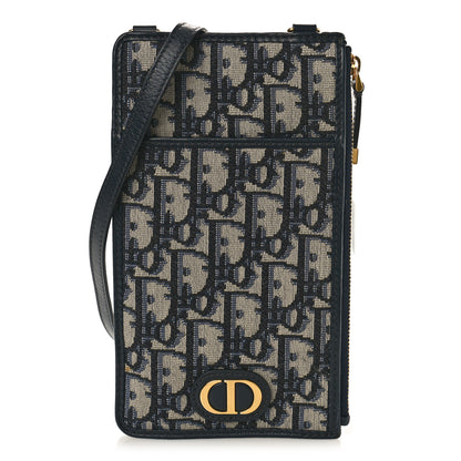 Christian Dior Oblique 30 Montaigne Long Wallet Blue 1 of 7