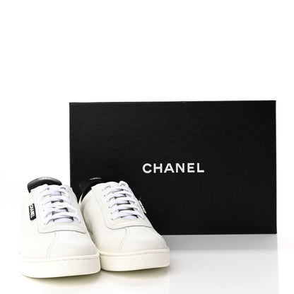 Chanel Calfskin CC Womens Sneakers 38 White 13 of 13