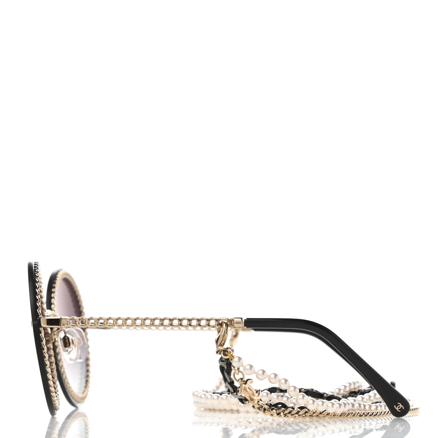 Chanel Round Chain Sunglasses 4245 Gold 3 of 8