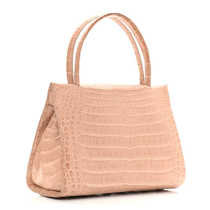 Nancy Gonzalez Crocodile Double Handle Satchel Beige 2 of 9