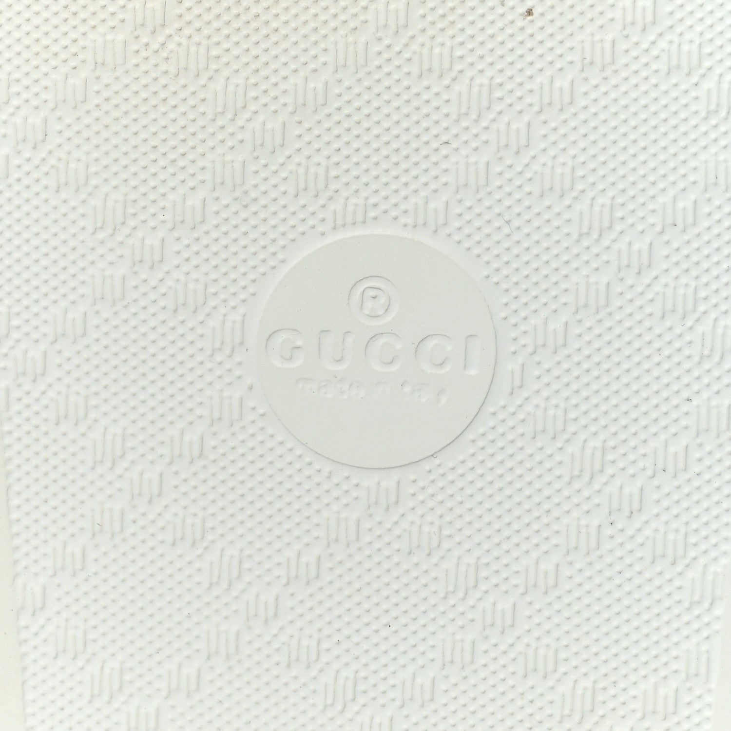 Gucci Rubber GG Monogram Perforated Womens Slide Sandals 37 Great White 7 of 9