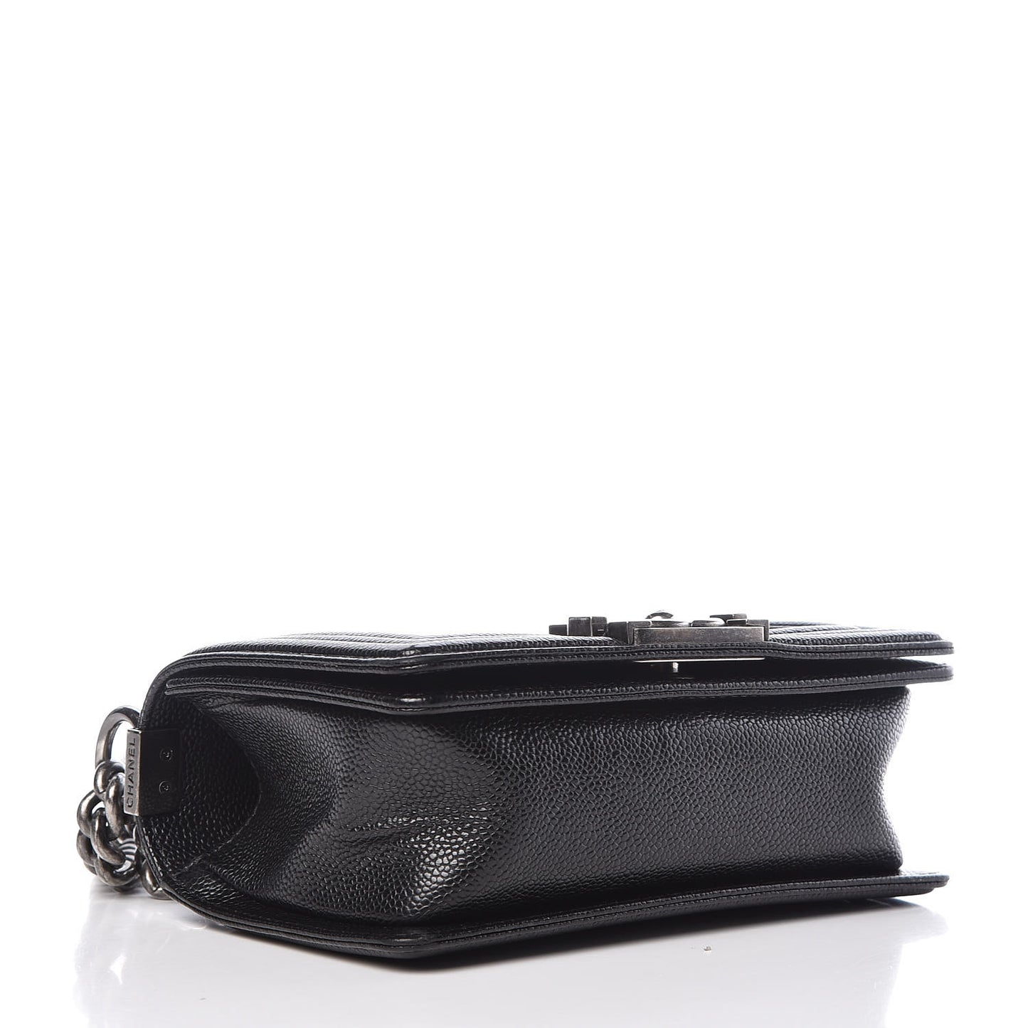 Caviar Quilted Small Boy Flap Black