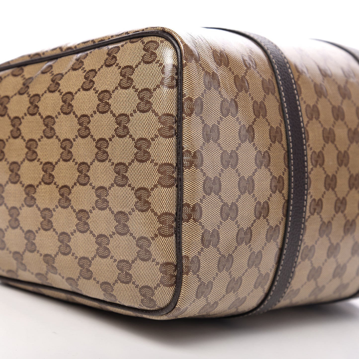 Crystal Monogram Medium Joy Boston Dark Brown