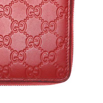 Gucci Guccissima Signature Travel Document Case Hibiscus Red 8 of 9