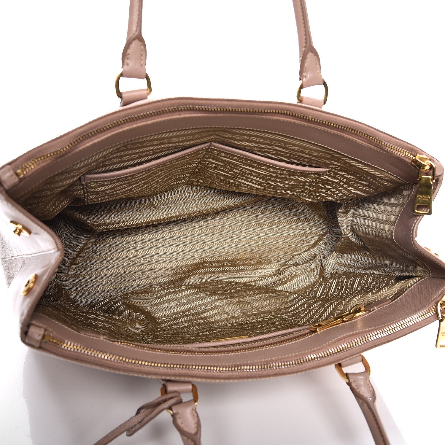 Prada Saffiano Large Galleria Double Zip Tote Cammeo 5 of 17