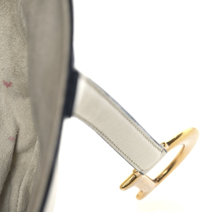 Christian Dior Grained Calfskin Saddle Bag White 5 of 13