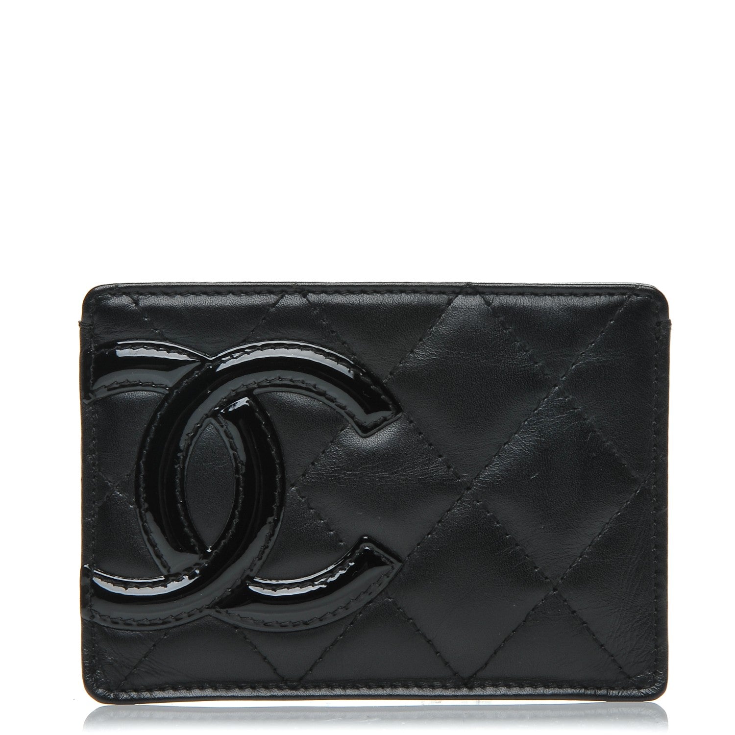 Chanel Calfskin Quilted Cambon Card Holder Black 1 of 7