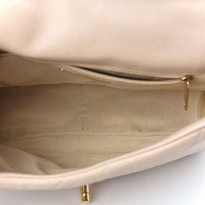 Chanel Lambskin Quilted Medium Chanel 19 Flap Beige 5 of 9