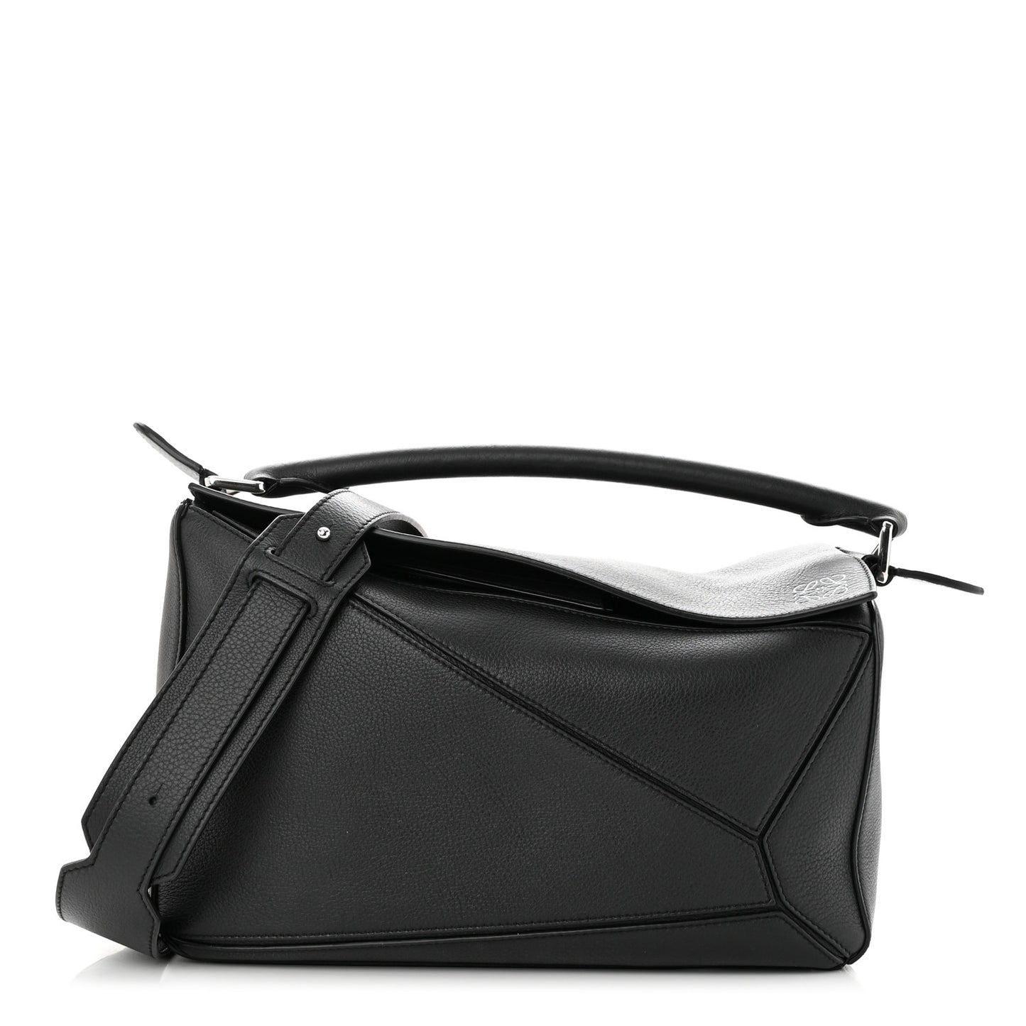 Calfskin Medium Puzzle Bag Black