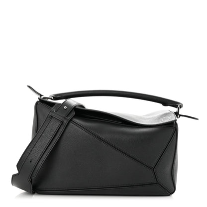 Loewe Calfskin Medium Puzzle Bag Black 1 of 10