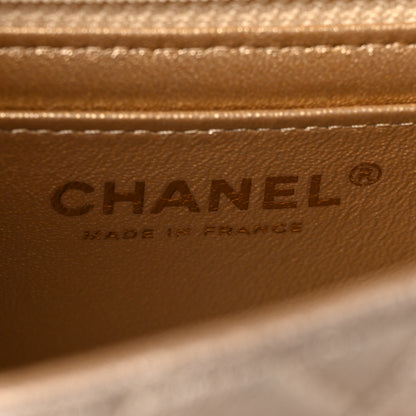 Chanel Metallic Lambskin Quilted Mini Square Flap Gold 7 of 12