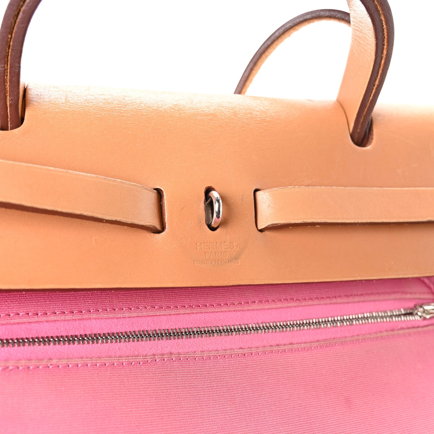 Vache Hunter Toile Herbag Zip 31 PM Rose Lipstick Natural