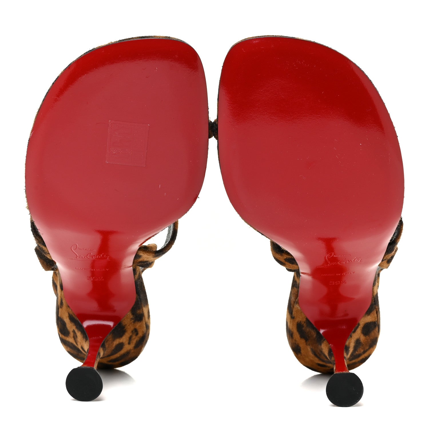 Christian Louboutin Veau Velours Taralita 85 Thong Sandals 39.5 Leo 5 of 13