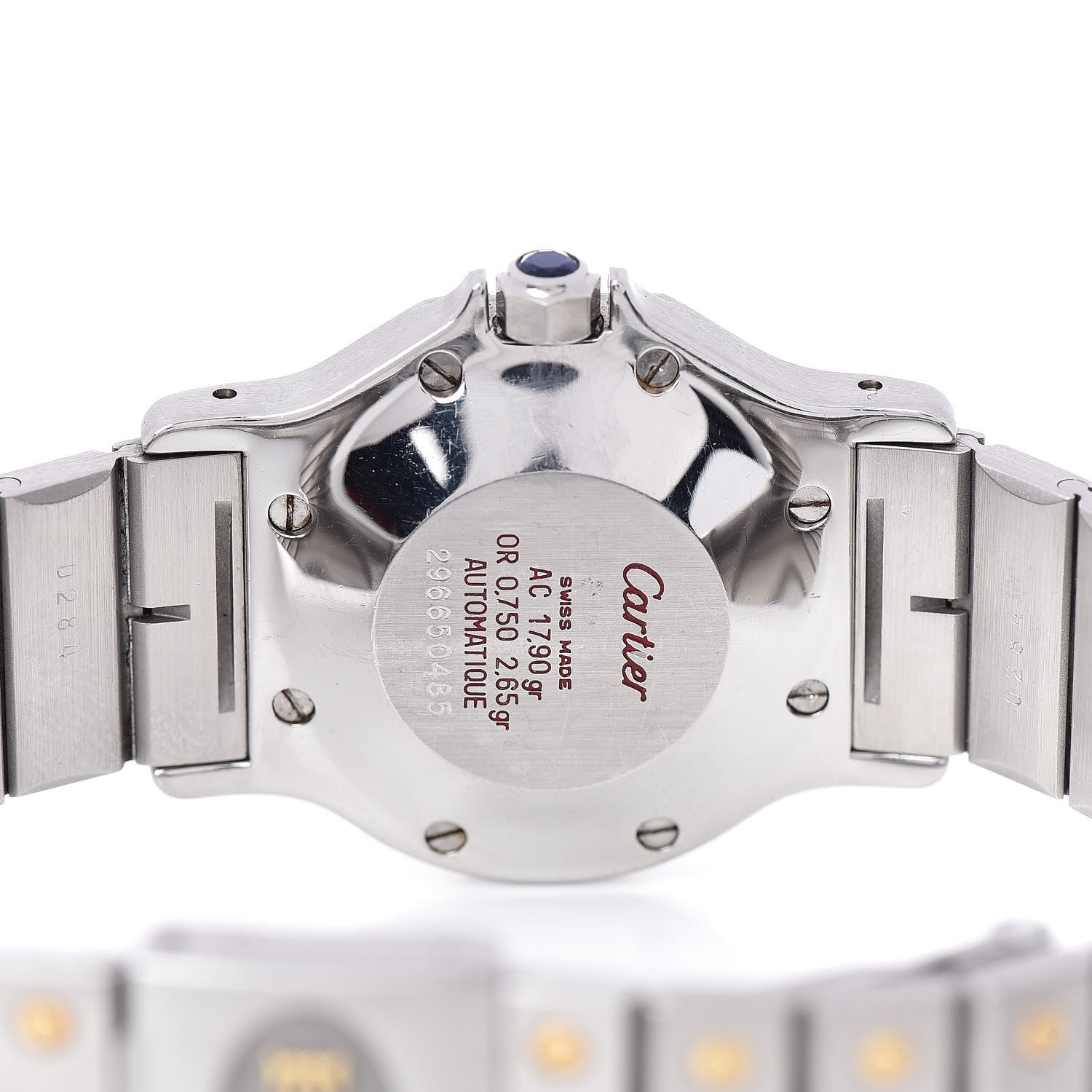 Cartier Stainless Steel 18K Yellow Gold 29mm Santos Octagon Automatic Watch 5 of 6