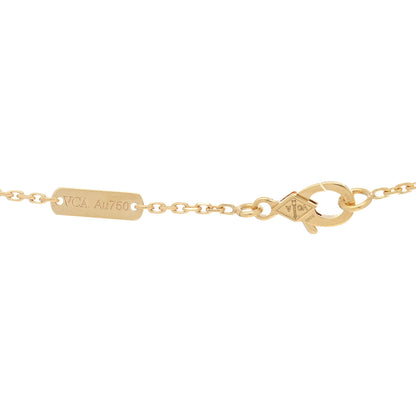 Van Cleef & Arpels 18K Yellow Gold Mother of Pearl Vintage Alhambra Pendant Necklace 5 of 5