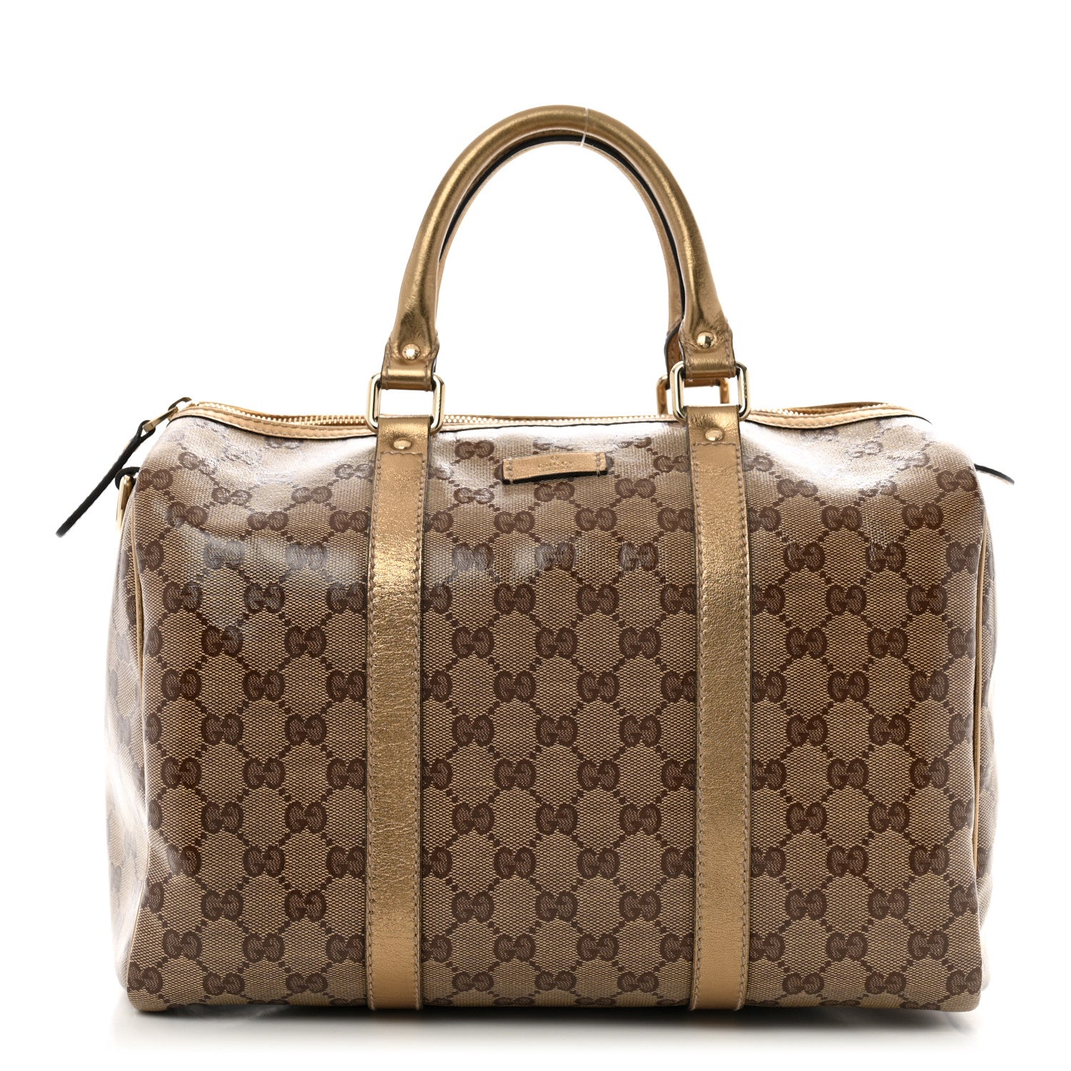 Gucci Crystal Monogram Medium Joy Boston Bronze 1 of 15