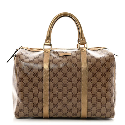Gucci Crystal Monogram Medium Joy Boston Bronze 1 of 15