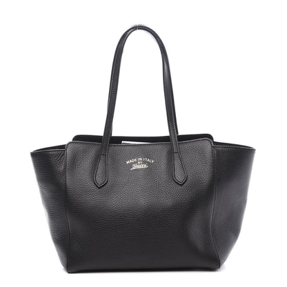 Gucci Pebbled Calfskin Small Swing Tote Black 1 of 10