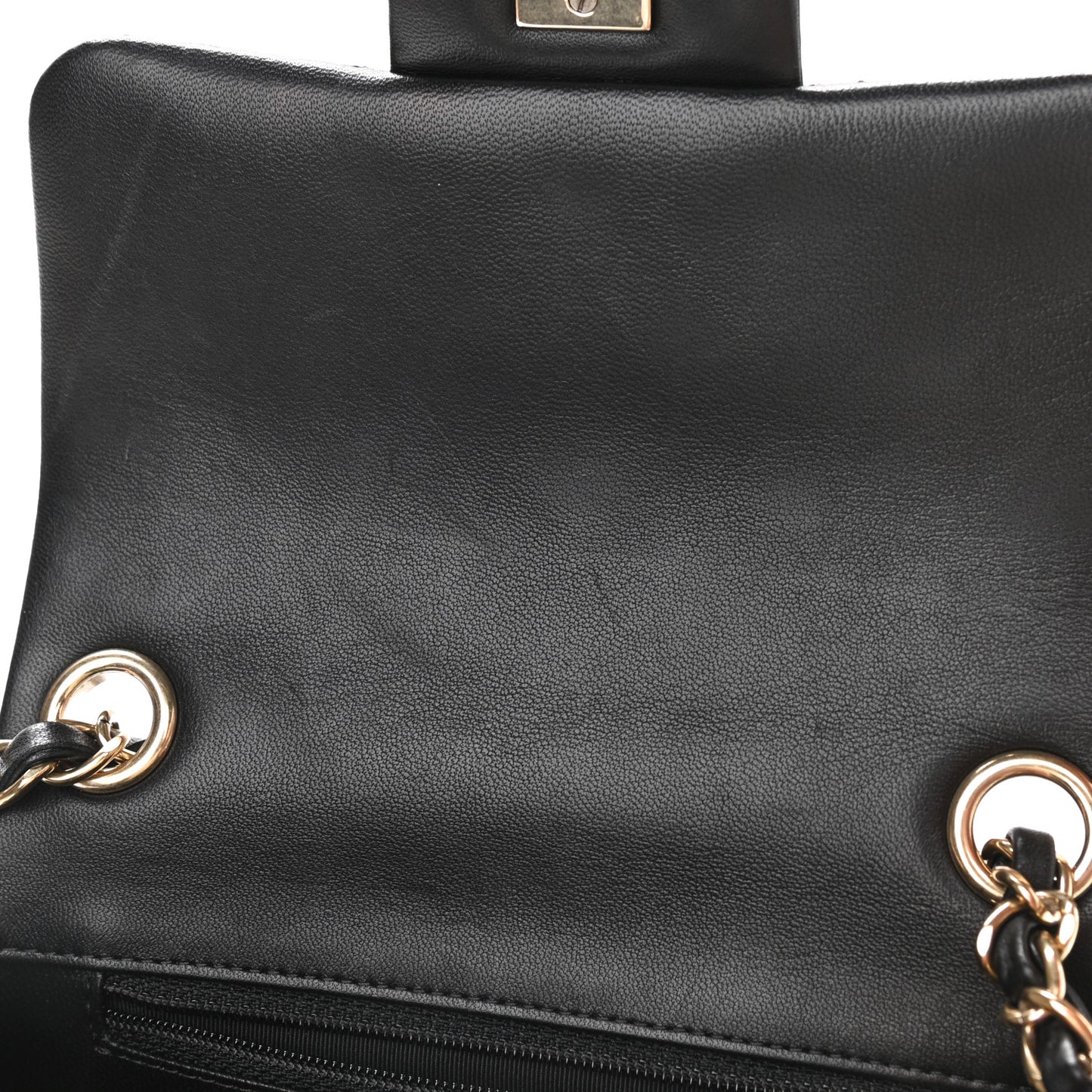 Lambskin Quilted Mini Square Flap Black