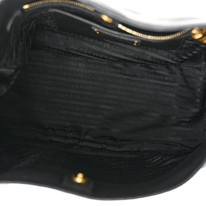 Prada Vitello Daino Side Pocket Hobo Black 5 of 11