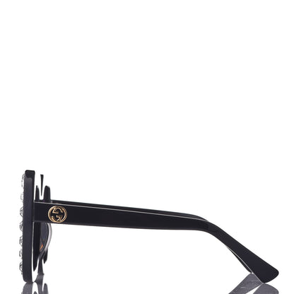 Gucci Acetate Crystal Oversize Sunglasses GG0148S Black 3 of 8