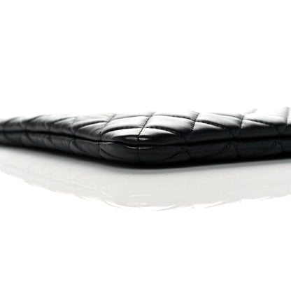 Chanel Lambskin Quilted Large Cosmetic Case Black 8 of 11