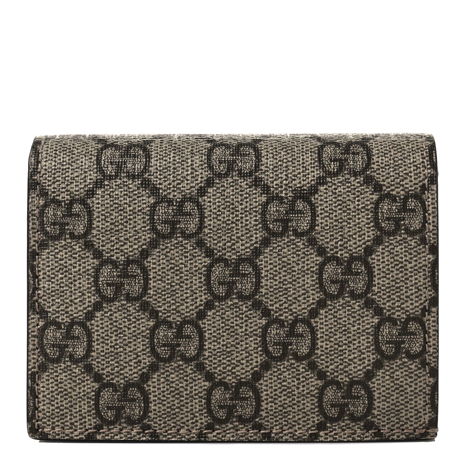 Gucci GG Supreme Monogram Card Case Beige 1 of 9