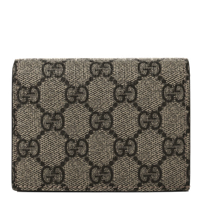 Gucci GG Supreme Monogram Card Case Beige 1 of 9