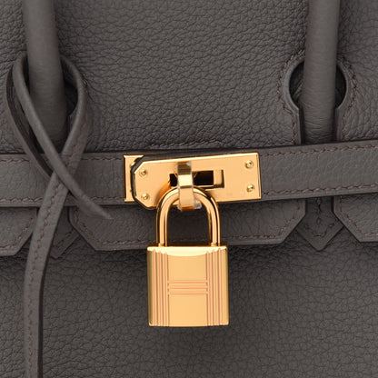 Hermes Togo Birkin 25 Etain 7 of 9