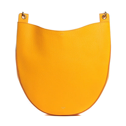 Celine Crisped Calfskin Medium Hobo Bag Saffron 1 of 8