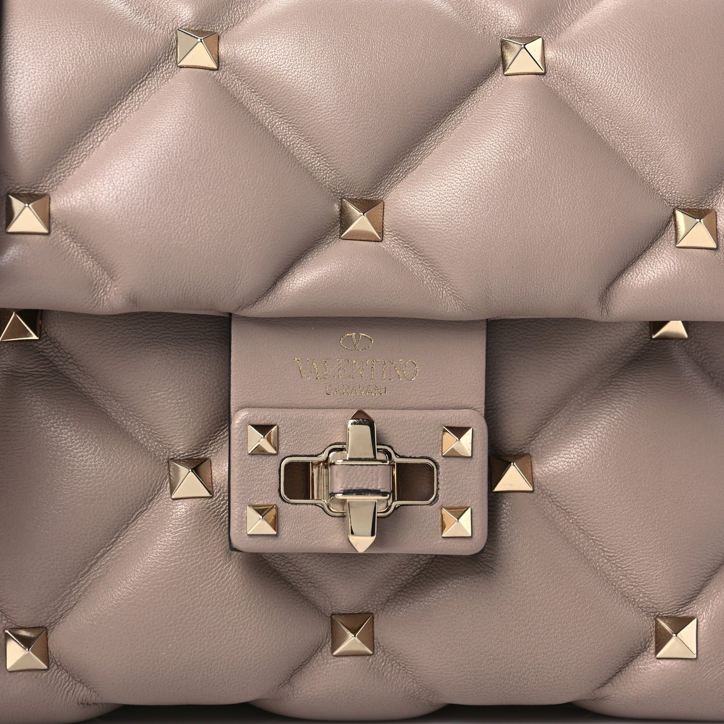 Nappa Mini Candystud Top Handle Bag Poudre