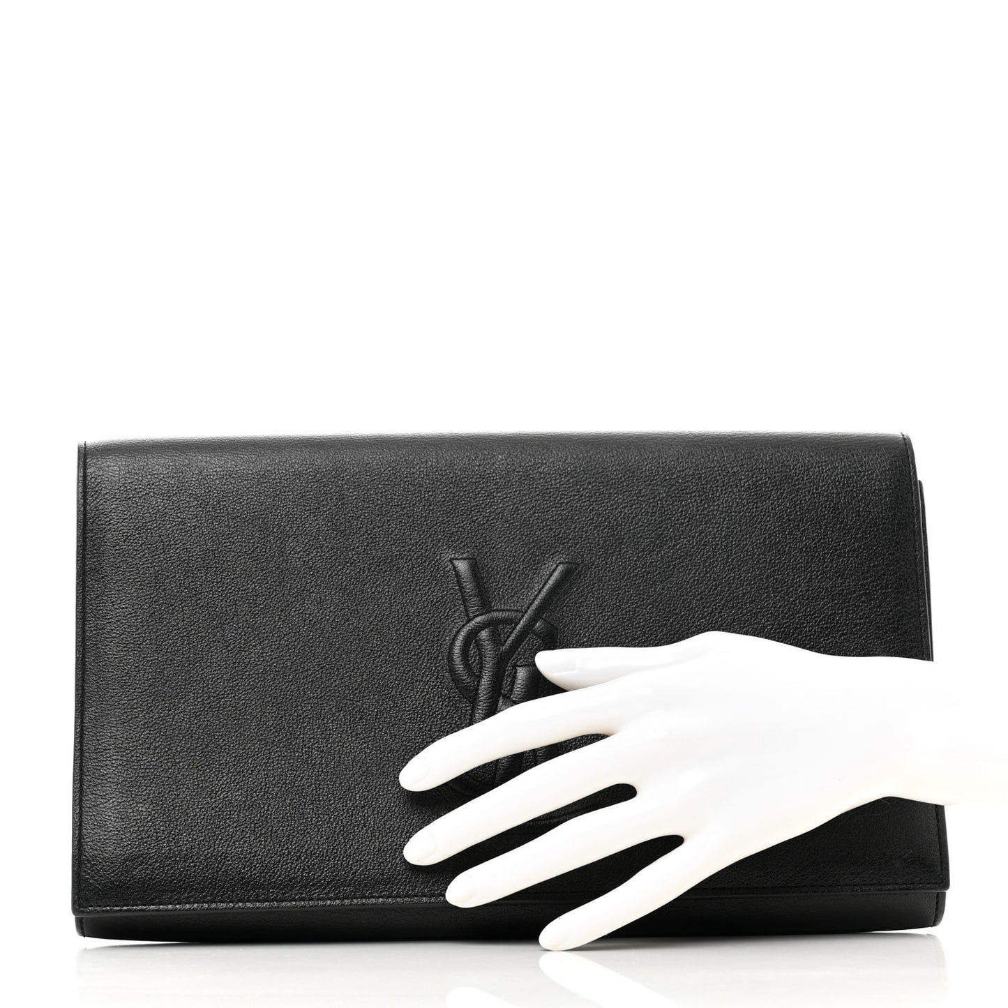 Calfskin Monogram Large Belle De Jour Clutch Black