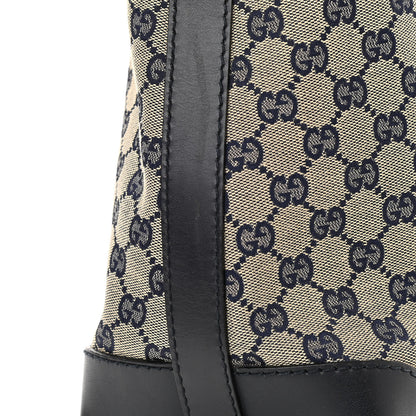 Gucci Monogram Vintage Web Medium Hobo Navy 21 of 21
