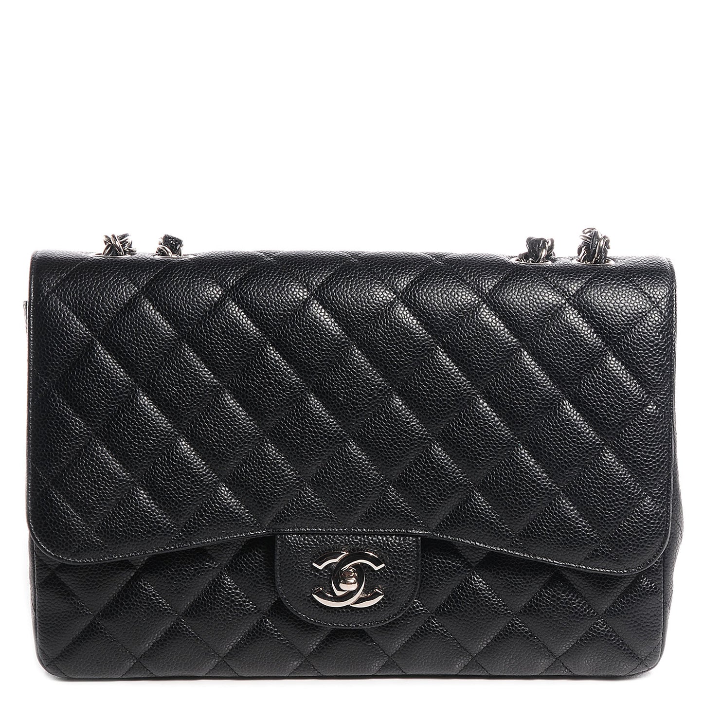 Caviar Jumbo Single Flap Black