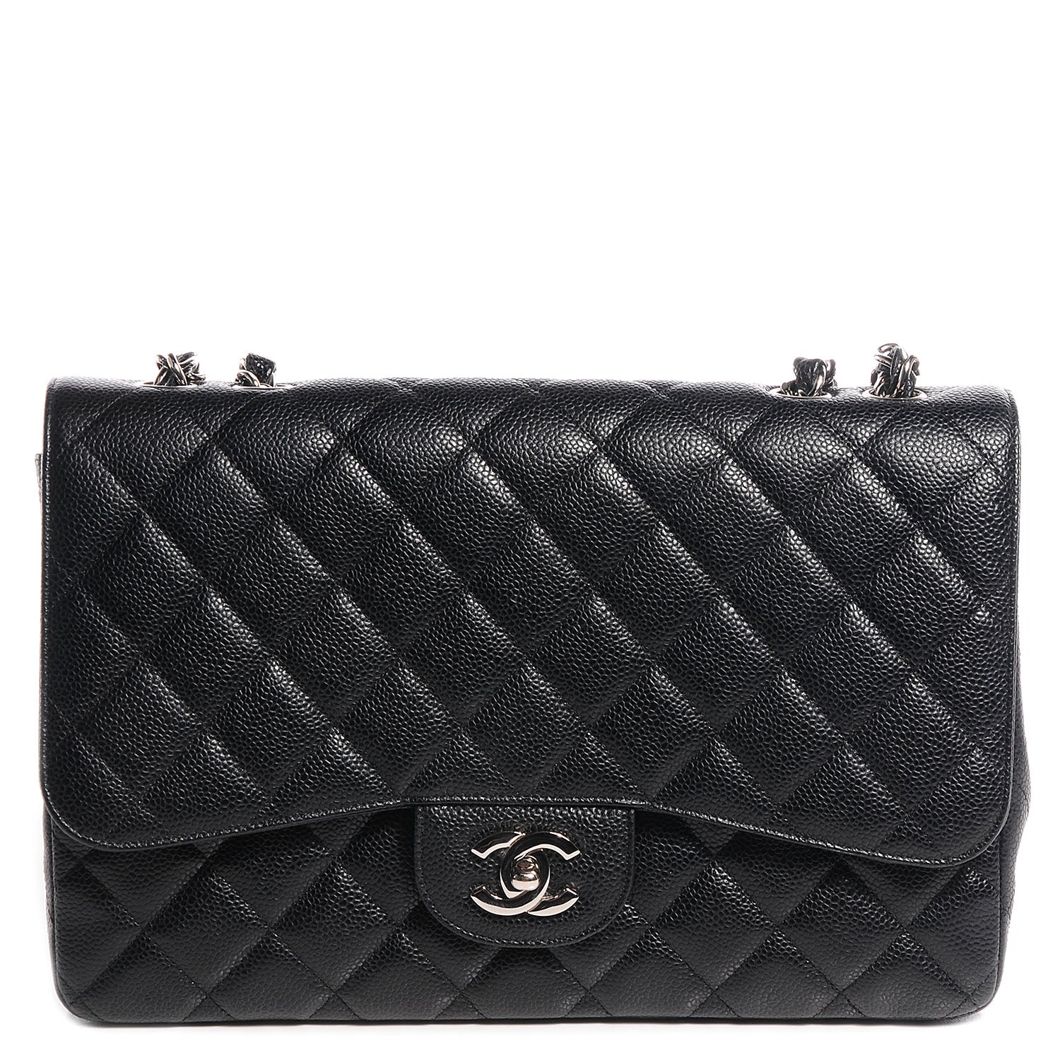 Chanel Caviar Jumbo Single Flap Black 1 of 9