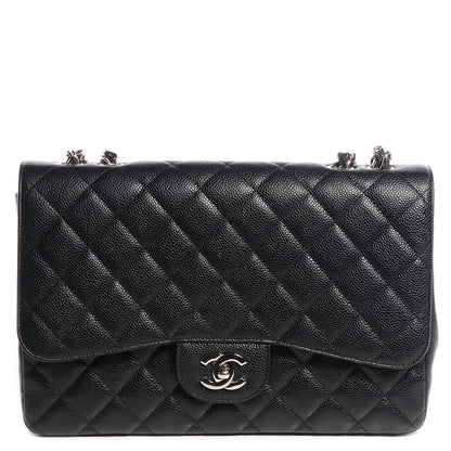 Chanel Caviar Jumbo Single Flap Black 1 of 9