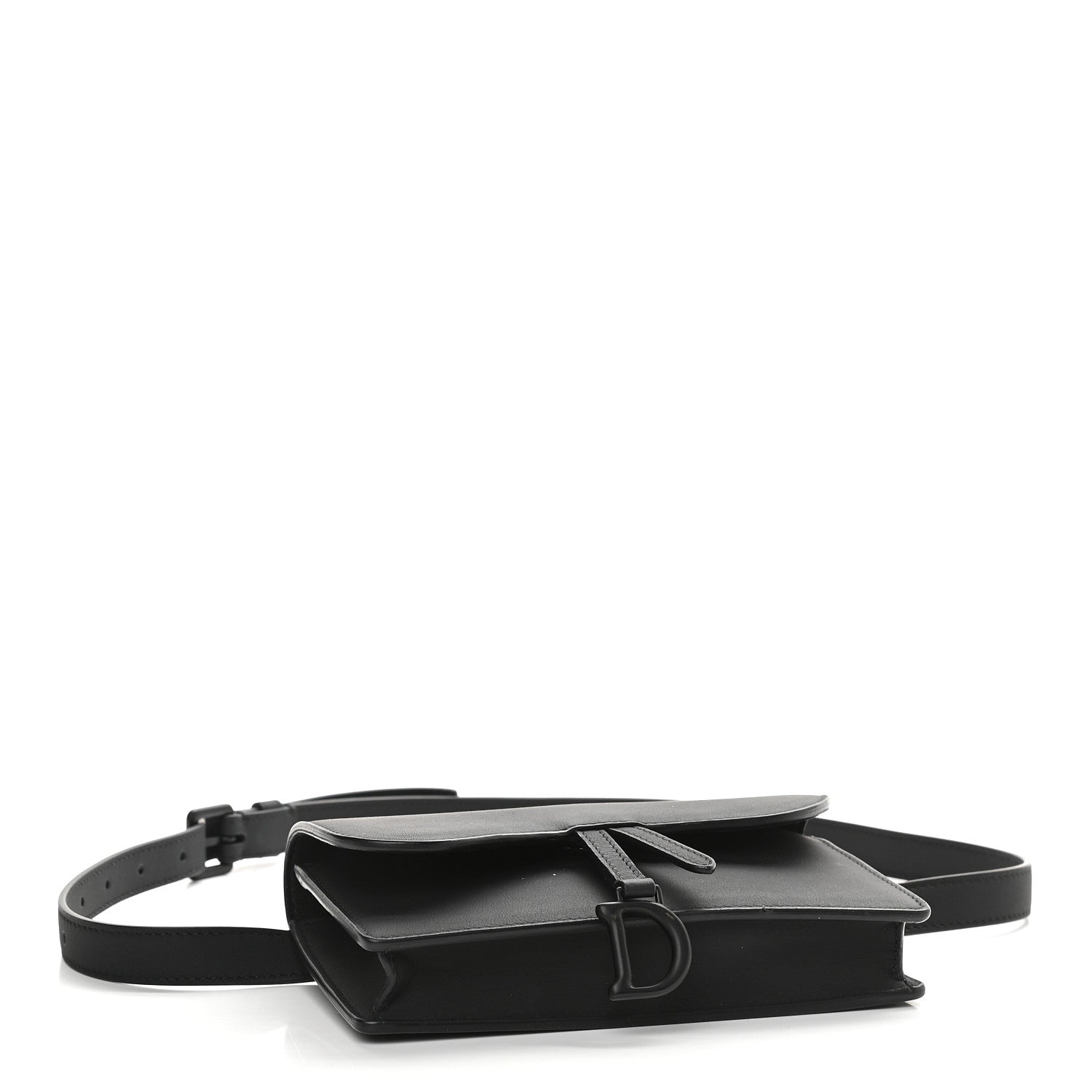 Christian Dior Ultra Matte Calfskin Saddle Belt Bag Black 3 of 7