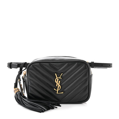 Saint Laurent Calfskin Matelasse Monogram Lou Belt Bag Black 1 of 15