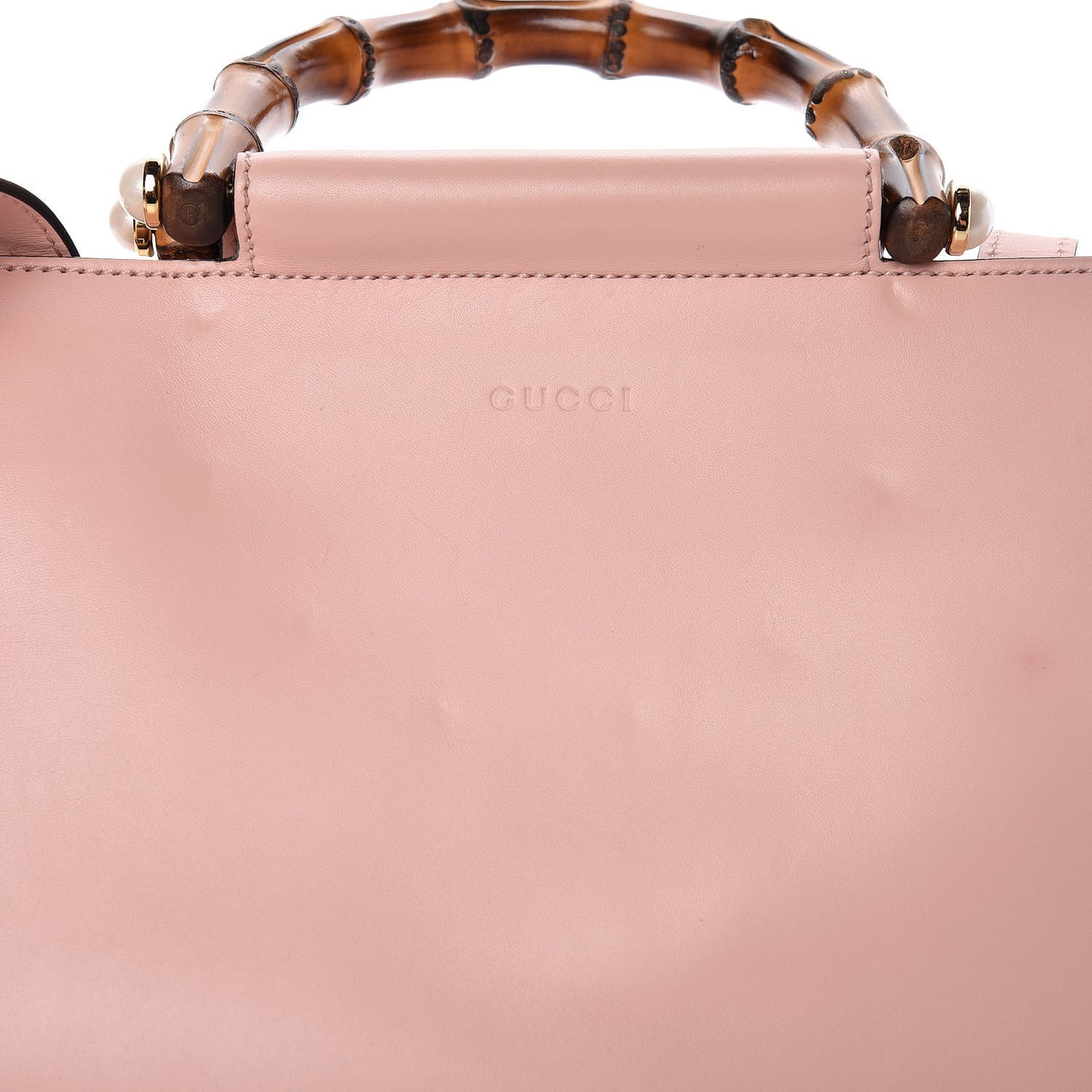 Nappa Bamboo Small Nymphaea Top Handle Bag Perfect Pink
