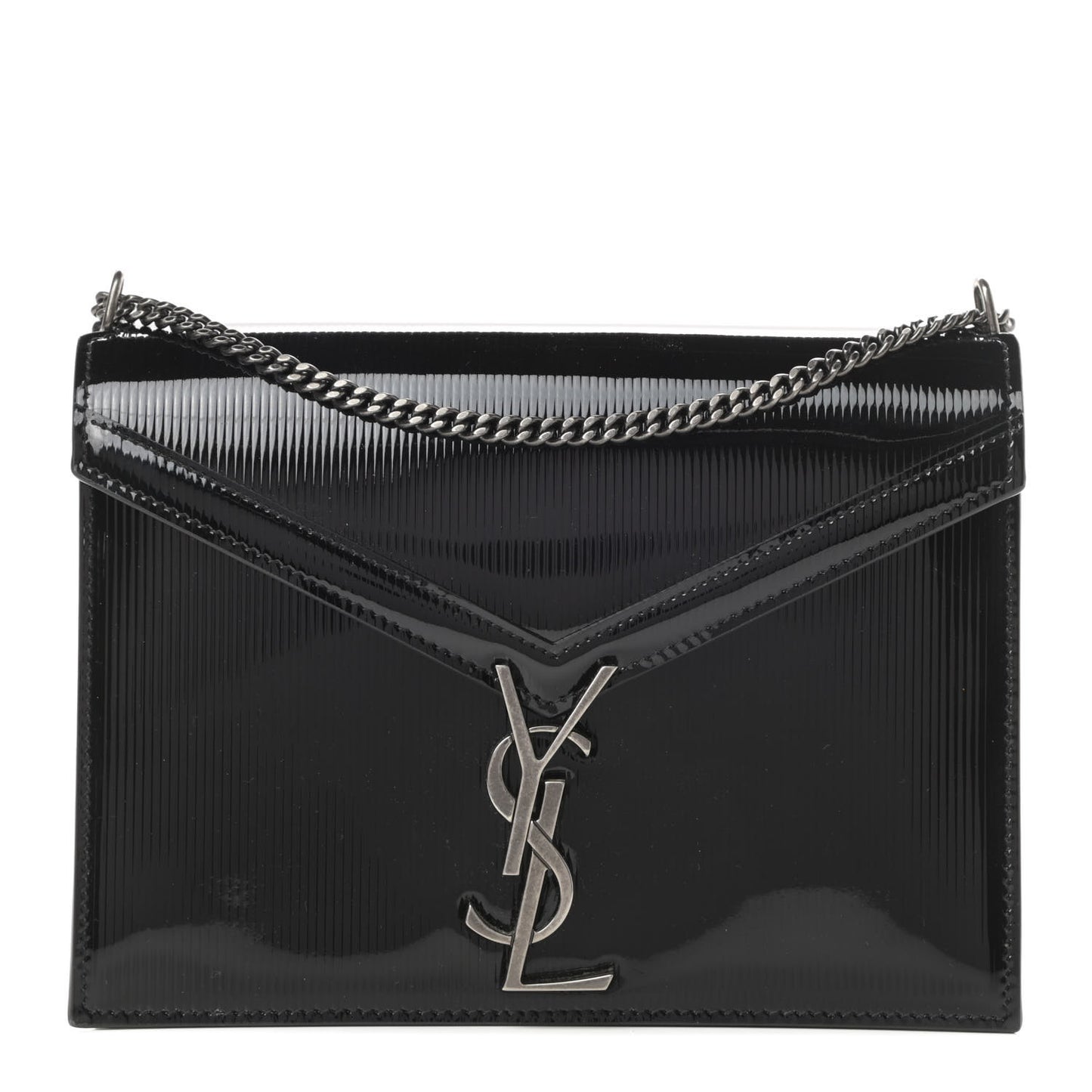 Patent Monogram Cassandra Clasp Bag Black