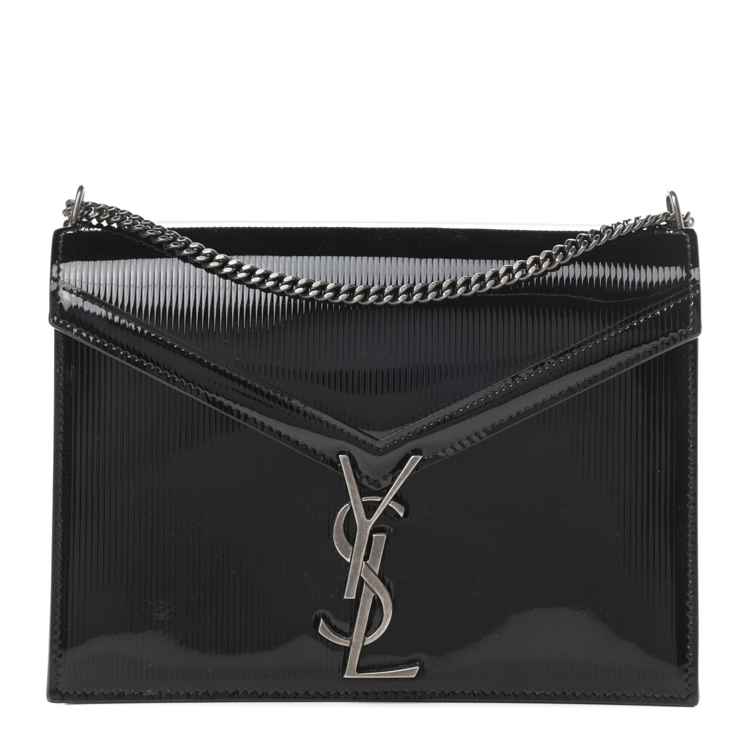 Saint Laurent Patent Monogram Cassandra Clasp Bag Black 1 of 11