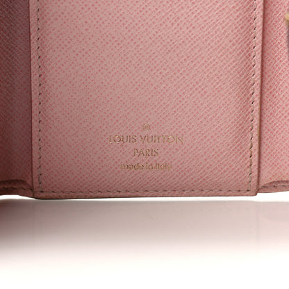 Louis Vuitton Damier Ebene Victorine Wallet Rose Ballerine 6 of 6