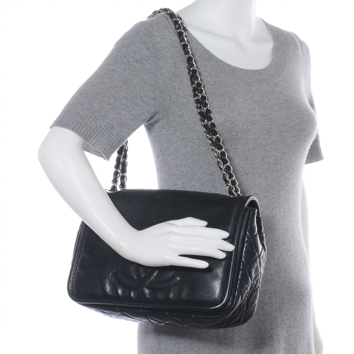 Chanel Caviar Timeless Large Flap Bag Black 2 of 7
