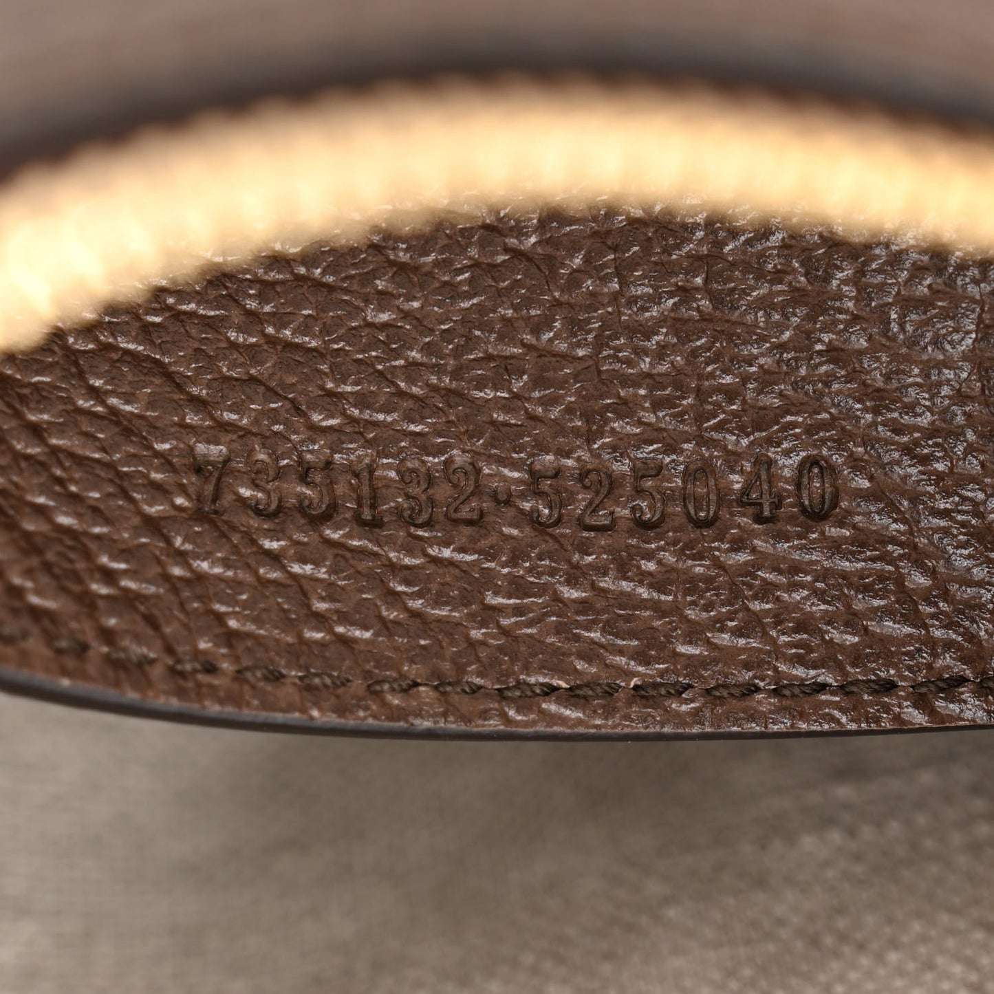 GG Supreme Monogram Textured Dollar Calfskin Web Small Ophidia GG Handbag Beige Ebony New Acero