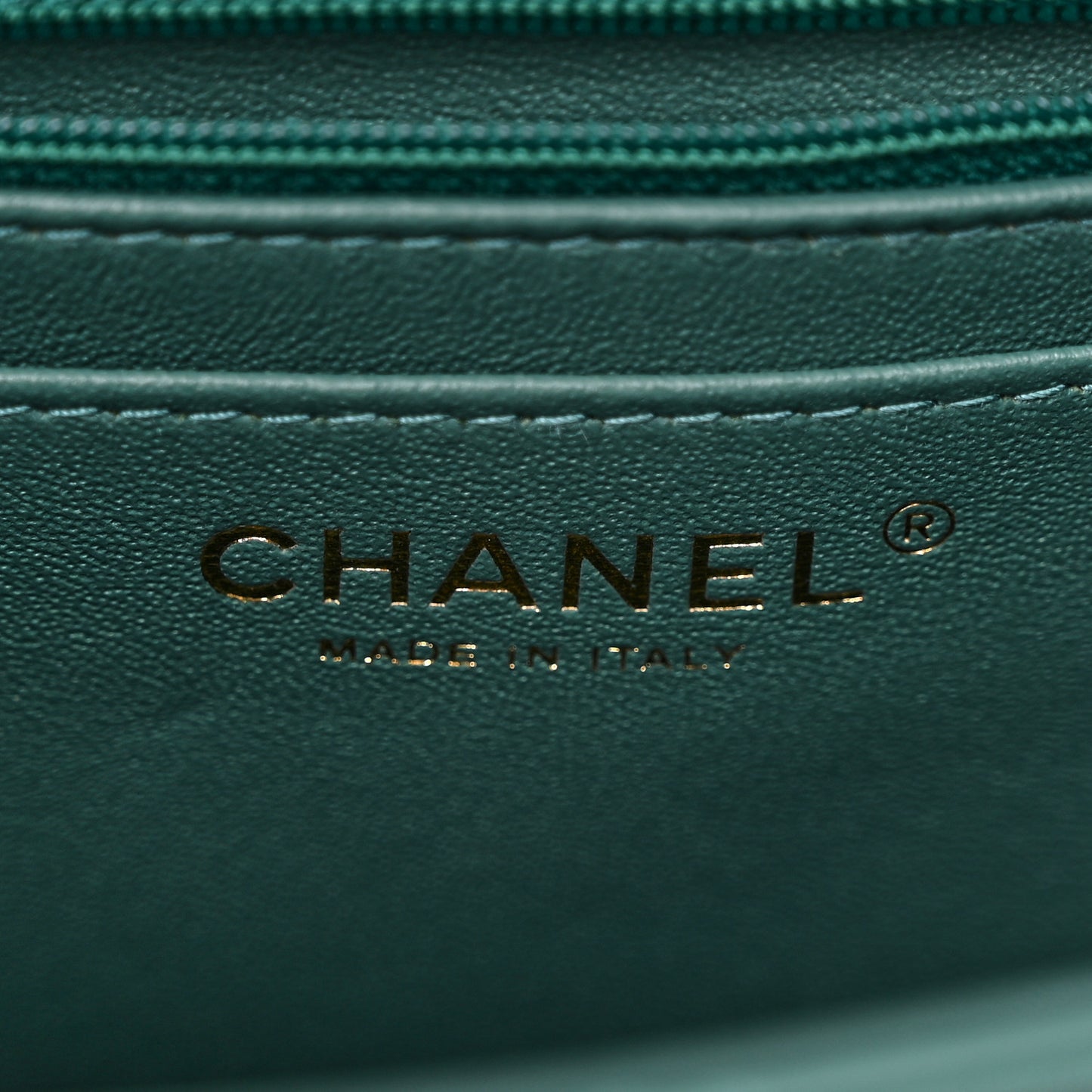 Lambskin Quilted Mini Square Flap Green