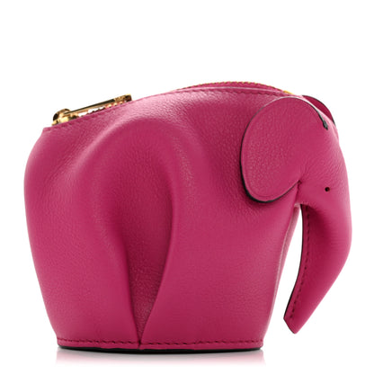 Loewe Calfskin Elephant Coin Purse Fuchsia 1 of 6