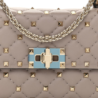 Valentino Garavani Nappa Small Rockstud Spike Shoulder Bag Poudre 6 of 9