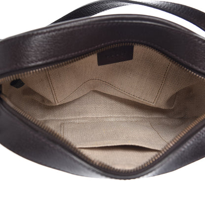 Gucci Textured Calfskin Web Small Webby Bee Shoulder Bag Brown Coffee 5 of 9